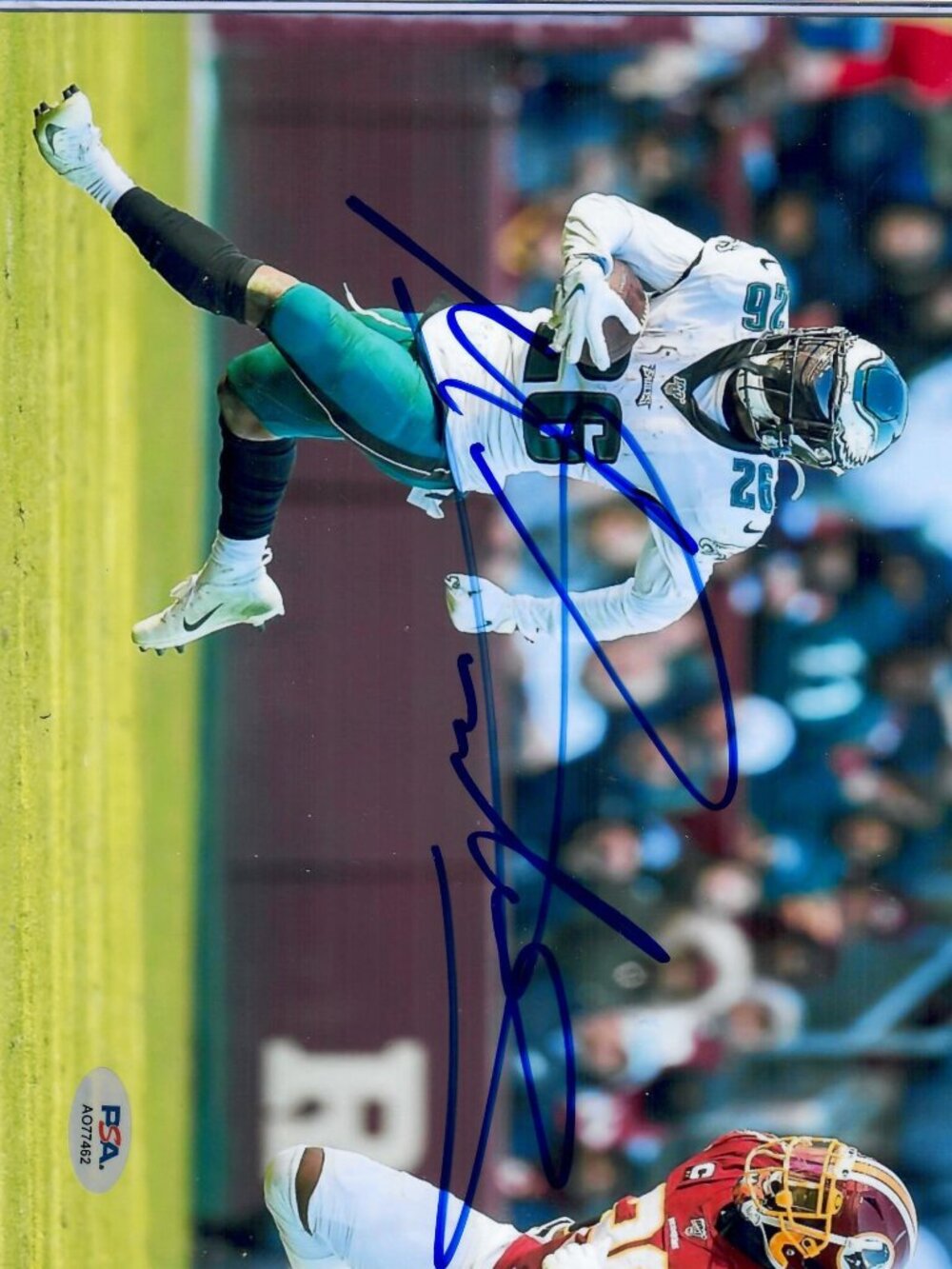 Miles Sanders Philadelphia Eagles RB NFL Signed 8X10 Photo PSA Cert A077462